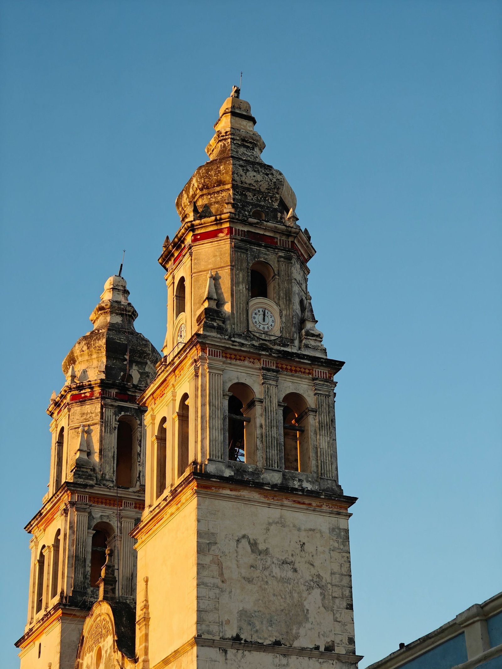 Campeche cathedral towers
