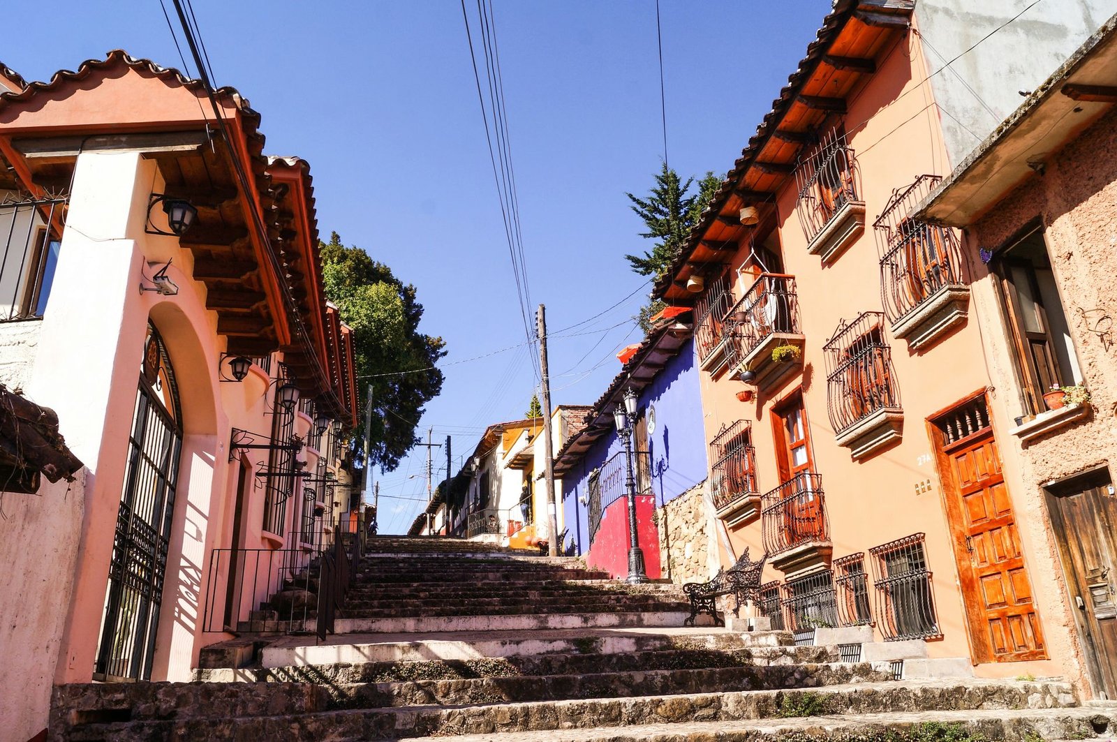 Cobbled street in Taxco